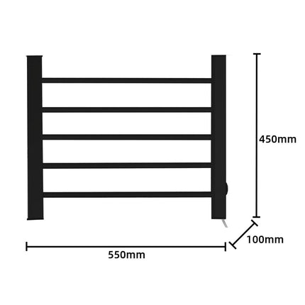 Pronti Heated Towel Rack Electric Bathroom Towel Rails Warmer Ev-90 -black.