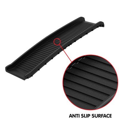 Furtastic Foldable Car Dog Ramp Vehicle Ladder Step Stairs - Black.