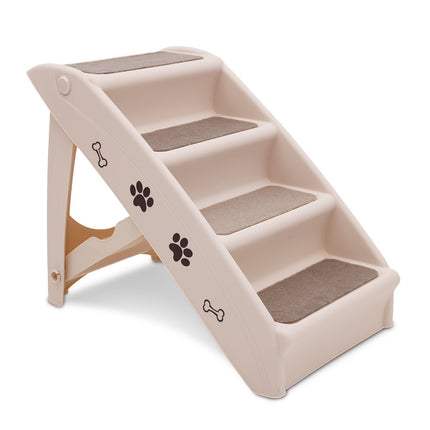 Furtastic Foldable Pet Stairs In White - 50cm Dog Ladder Cat Ramp.