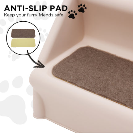 Furtastic Foldable Pet Stairs In White - 50cm Dog Ladder Cat Ramp.