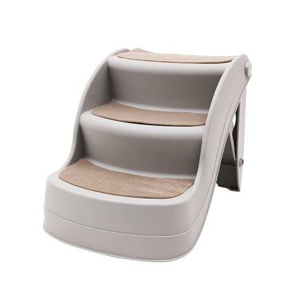 Furtastic Foldable Pet Stairs In Grey - 38cm Dog Ladder Cat Ramp.