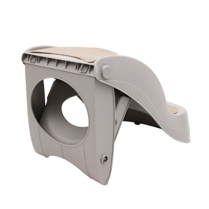 Furtastic Foldable Pet Stairs In Grey - 38cm Dog Ladder Cat Ramp.