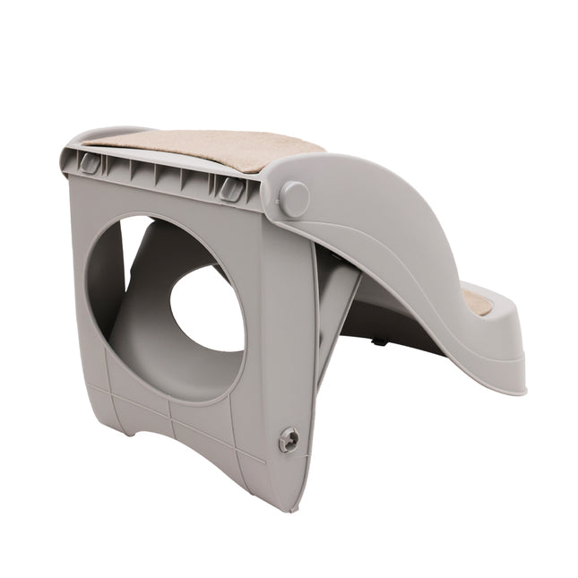 Furtastic Foldable Pet Stairs In Grey - 38cm Dog Ladder Cat Ramp.