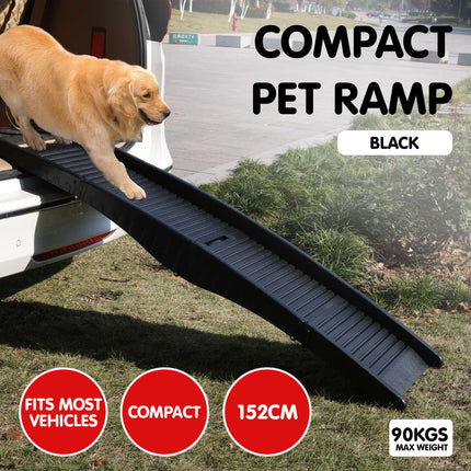 Furtastic 152cm Portable Dog Pet Ramp - Black.