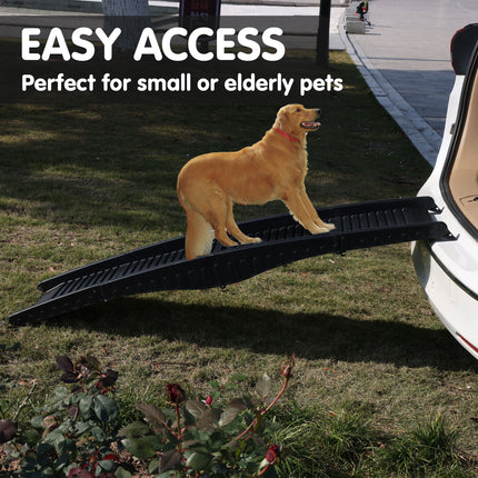 Furtastic 152cm Portable Dog Pet Ramp - Black.