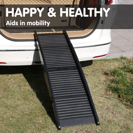 Furtastic 152cm Portable Dog Pet Ramp - Black.
