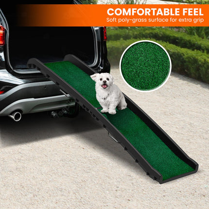 Furtastic Foldable Dog Ramp with Poly-Grass Grip Surface Non-Slip UV Protection.