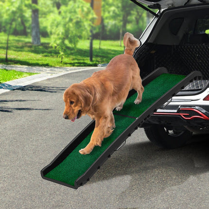 Furtastic Foldable Dog Ramp with Poly-Grass Grip Surface Non-Slip UV Protection.