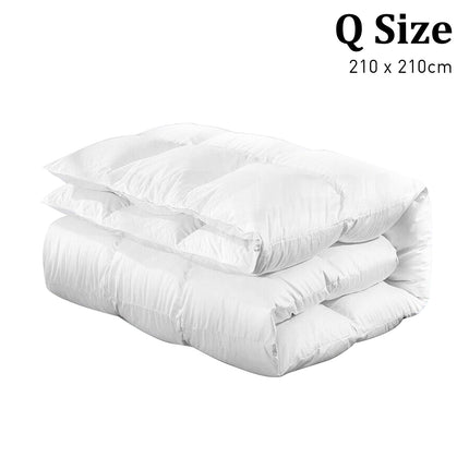 Laura Hill 500GSM Duck Down Feather Quilt Comforter Doona - Queen.