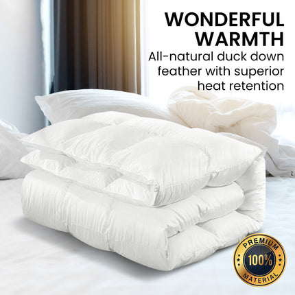 Laura Hill 500GSM Duck Down Feather Quilt Comforter Doona - Queen.