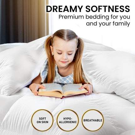 Laura Hill 500GSM Duck Down Feather Quilt Comforter Doona - Queen.