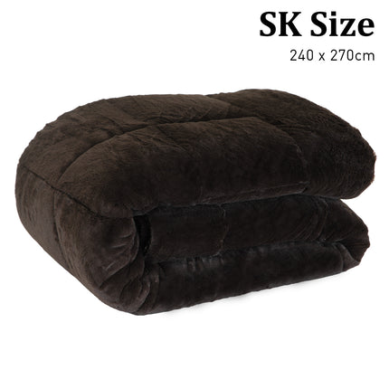 Laura Hill Faux Mink Comforter Quilt Doona Duvet 600GSM - Super King.