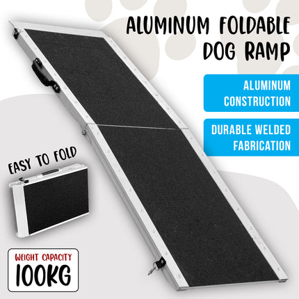 Klika Foldable Aluminium Dog Ramp - 122 x 38 cm.