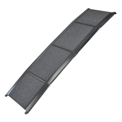 Furtastic Dog Ramp For Cars Pet Ramp For Puppy Medium Dogs Old Dogs & Cats Non-slip Felt Surface Aluminium Frame Folding Portable Safety Pet Stairs.
