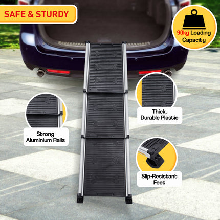 Furtastic Heavy-Duty Aluminium Telescopic Dog Pet Ramp.