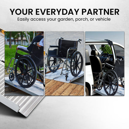 Kartrite 3ft Aluminium Foldable Wheelchair Ramp R01.