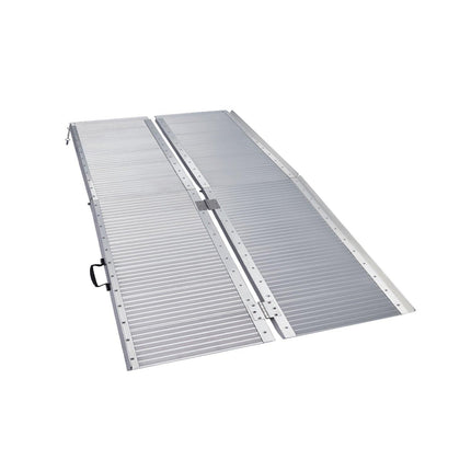 Kartrite 4ft Aluminium Foldable Wheelchair Ramp Non-Slip R02 Silver.