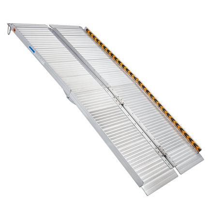 Kartrite 6ft Aluminium Foldable Wheelchair Ramp Non-Slip R02 Silver.
