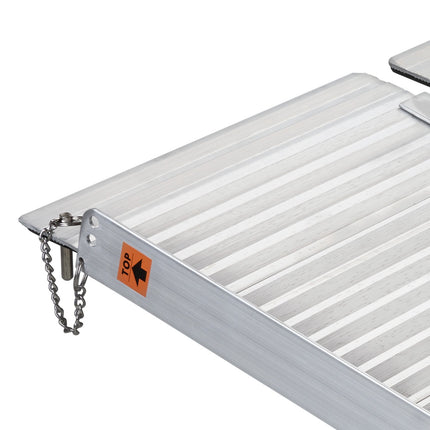 Kartrite 6ft Aluminium Foldable Wheelchair Ramp Non-Slip R02 Silver.
