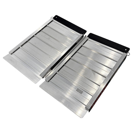 Kartrite Aluminium Wheelchair Ramp 2FT Mobility Ramp with High Grip Surface Safety Side Rails Locking Pin & Carry Handle.