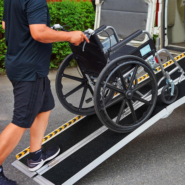 Kartrite Folding Aluminium Wheelchair Ramp 5FT Portable Mobility Access Ramp.