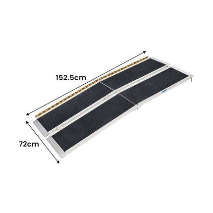 Kartrite Folding Aluminium Wheelchair Ramp 5FT Portable Mobility Access Ramp.