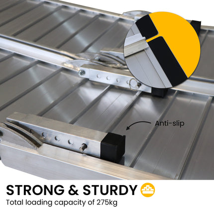 Kartrite Folding Aluminium Wheelchair Ramp 8FT Portable Mobility Access Ramp.