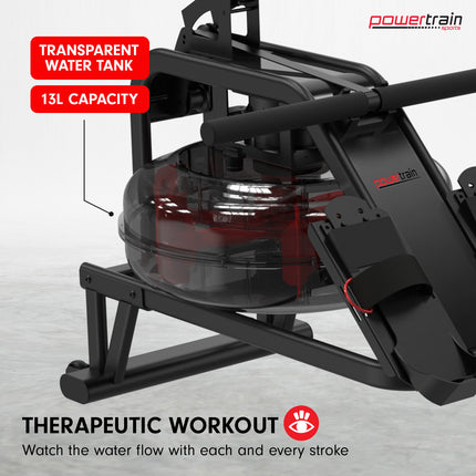 Powertrain 13L Water Resistance Rowing Machine Rower.
