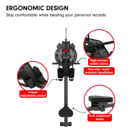 Powertrain 13L Water Resistance Rowing Machine Rower.