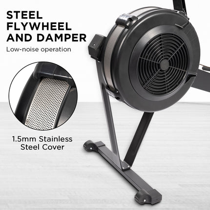 Powertrain Air Rowing Machine Resistance Rower for Home Gym Cardio.