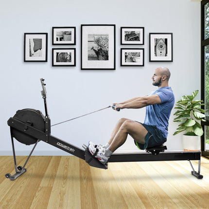 Powertrain Air Rowing Machine Resistance Rower for Home Gym Cardio.