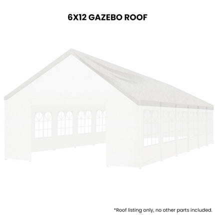 Wallaroo 6x12 White Premium Outdoor Event Marquee Roof Spare Part.
