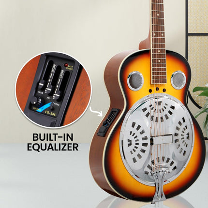 Karrera 40in Resonator Guitar - Sunburst.