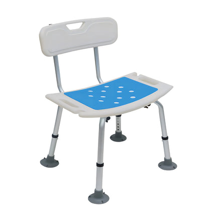 Orthonica Height Adjustable Aluminium Shower Chair With Shower Head Holder.