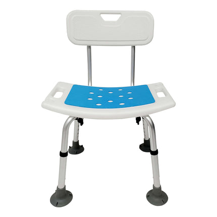 Orthonica Height Adjustable Aluminium Shower Chair With Shower Head Holder.