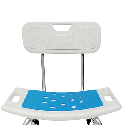Orthonica Height Adjustable Aluminium Shower Chair With Shower Head Holder.