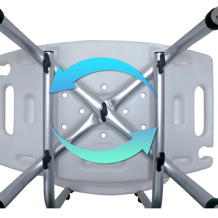 Orthonica Height Adjustable Aluminium Shower Chair With Shower Head Holder.