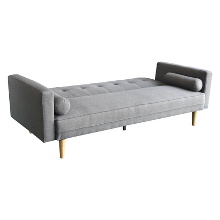 Sarantino Madison Sofa Bed Lounge Couch Futon Furniture Home Light Grey Linen Suite.