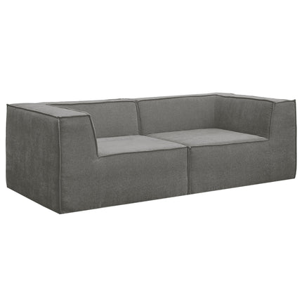 Sarantino Novi 3-Seater Modular Sofa with Ottoman in Grey Non-Slip Bottom Lounge.