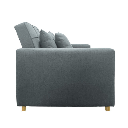 Sarantino Suri 3-in-1 Convertible Sofa Chair Bed -  Airforce Blue.