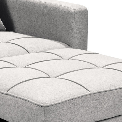 Sarantino Suri 3-in-1 Convertible Sofa Chair Bed Lounger - Light Grey.