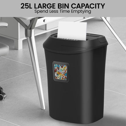 Centurion 25L 12-Sheet Paper Shredder Electric Cross-Cut Home & Office Cutter.