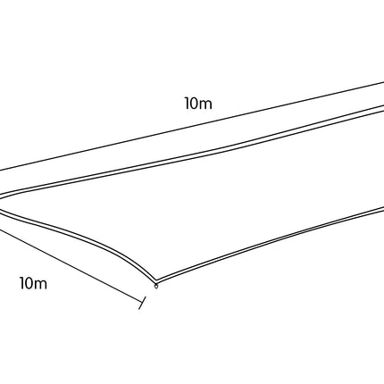 Wallaroo Square Shade Sail 10m x 10m - Sand.