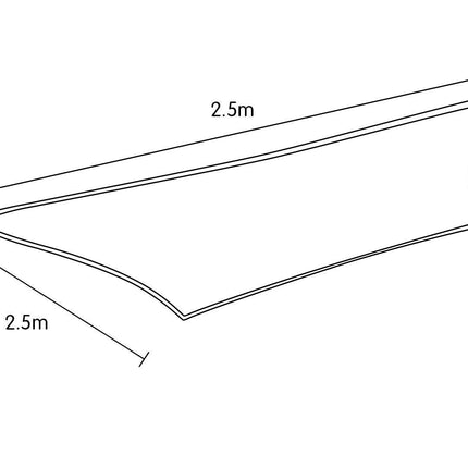 Wallaroo Square Shade Sail 2.5 x 2.5m - Sand.