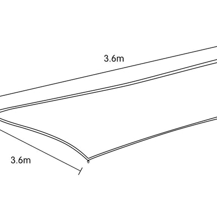 Wallaroo Square Shade Sail 3.6m x 3.6m - Sand.