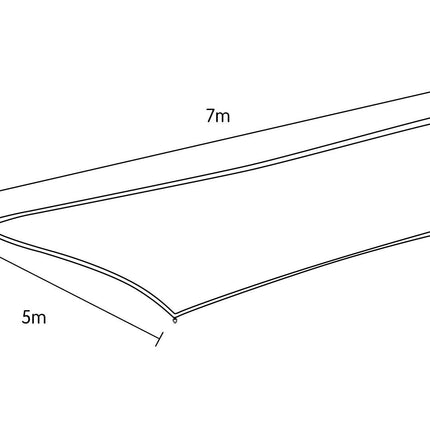 Wallaroo Rectangular Shade Sail 7m x 5m - Sand.