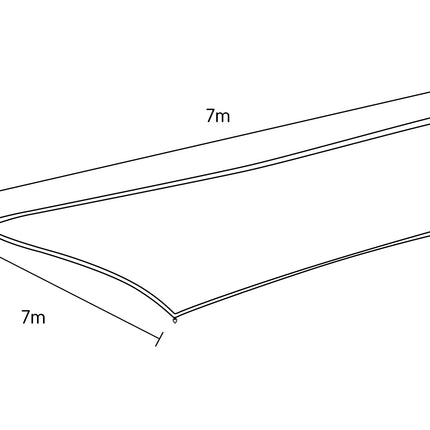 Wallaroo Rectangular Shade Sail 7m x 7m - Sand.