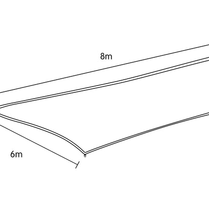 Wallaroo Rectangular Shade Sail: 8m x 6m - Sand.