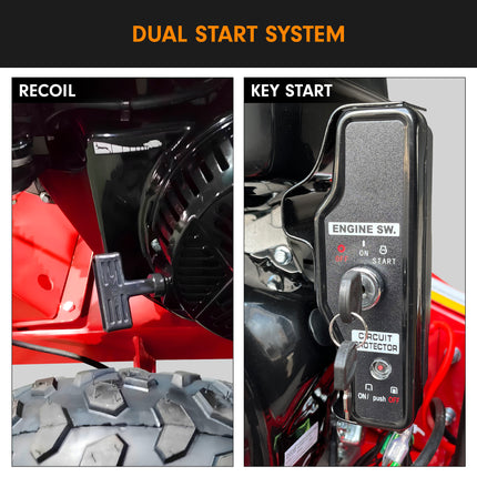 Ducar Stump Grinder 457cc 18HP Petrol Engine with Key Start & Tungsten Carbide Teeth.