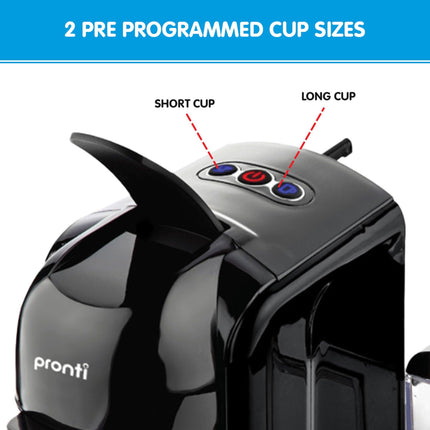 Pronti Breakfast Set with HomeMaid Coffee Machine, Silver Noir Toaster & Kettle.